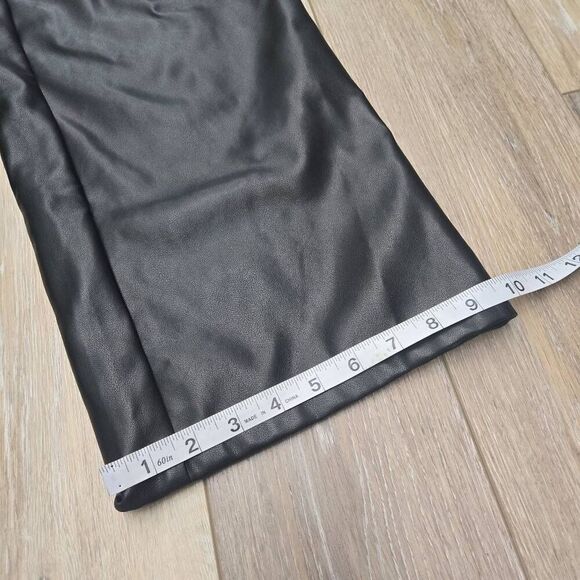 Bagatelle faux leather black pants women's high waisted warm fall style size med - Picture 5 of 9